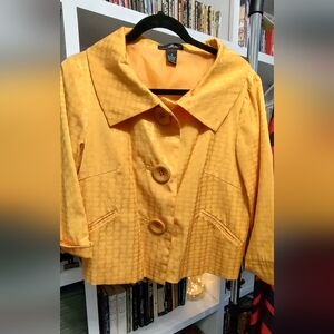 Yellow Double-Breasted Men's Jacket